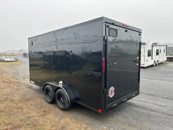 Homesteader 7 x 16 V-Nose Enclosed Cargo Trailer – Black Trim - Image 2