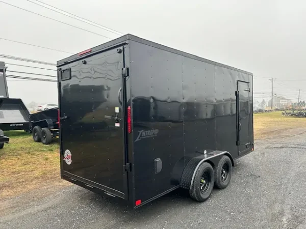 Homesteader 7 x 16 V-Nose Enclosed Cargo Trailer – Black Trim - Image 4