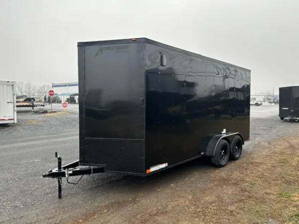 Homesteader 7 x 16 V-Nose Enclosed Cargo Trailer – Black Trim - Image 6