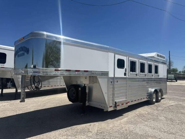 2020 Bloomer 4 Horse Stock Combo Horse Trailer