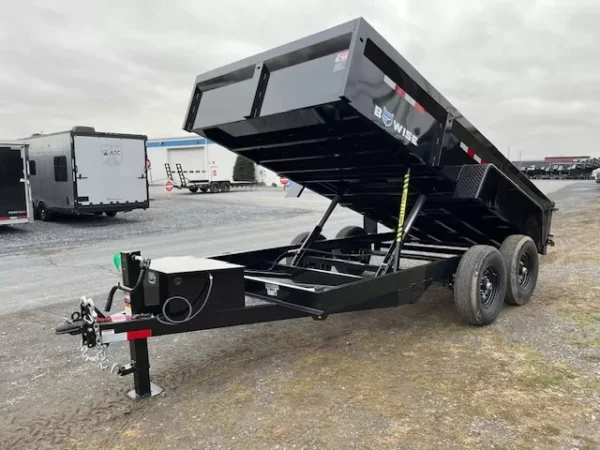 BWise 7 x 14 Low Profile Dump Trailer Adjustable Coupler - Image 4
