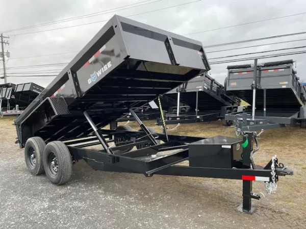 BWise 7 x 14 Low Profile Dump Trailer Adjustable Coupler