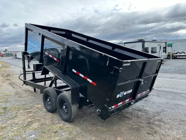 BWise 7 x 16 Gooseneck Dump Trailer – High Sides - Image 4