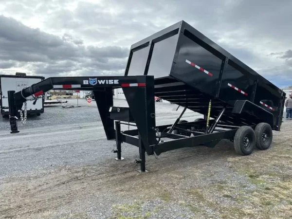 BWise 7 x 16 Gooseneck Dump Trailer – High Sides - Image 5