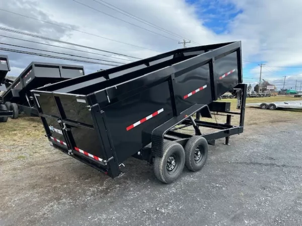 BWise 7 x 16 Gooseneck Dump Trailer – High Sides - Image 2