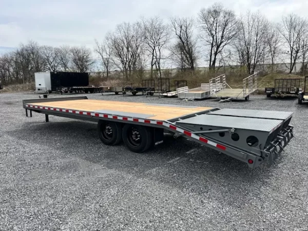 BWise 8 x 24 Deckover Equipment Trailer Full Width Ramps - Image 4