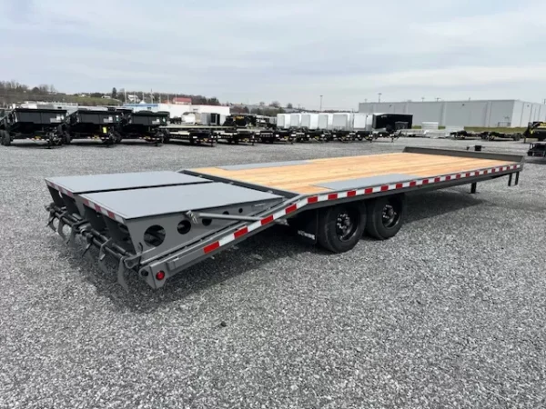 BWise 8 x 24 Deckover Equipment Trailer Full Width Ramps - Image 6