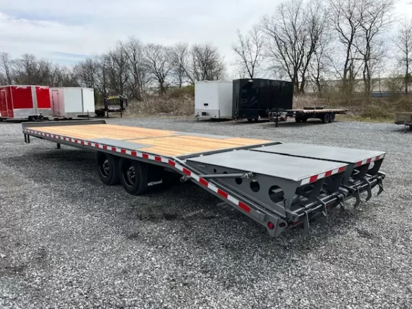 BWise 8 x 28 Deckover Equipment Trailer Full Width Ramps - Image 4