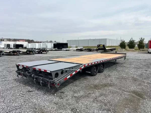BWise 8 x 28 Deckover Equipment Trailer Full Width Ramps - Image 6