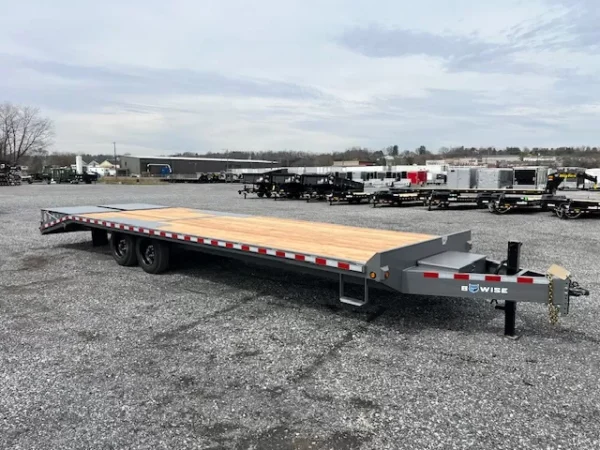 BWise 8 x 28 Deckover Equipment Trailer Full Width Ramps - Image 7