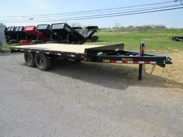 Big Tex 102″ x 16′ Deckover Equipment Trailer – Slide Out Ramps
