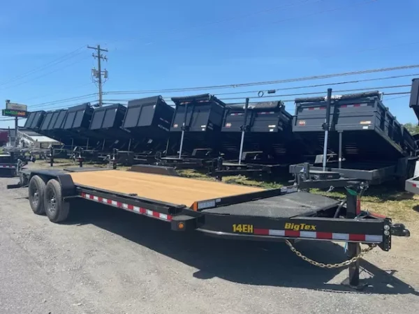 Big Tex 7 x 22 Low Profile Equipment Trailer Mega Ramps