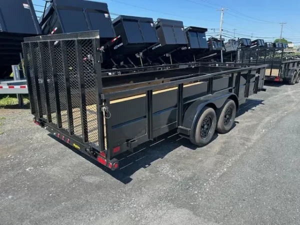 Big Tex 7 x 18 Landscape Utility Trailer – 2′ Solid Steel Sides - Image 2