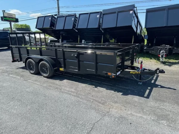 Big Tex 7 x 18 Landscape Utility Trailer – 2′ Solid Steel Sides