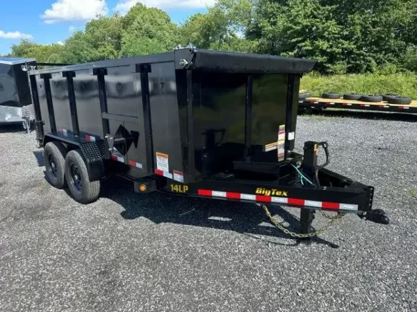 Big Tex 7 x 14 Low Profile Dump Trailer – 4′ Solid Steel Sides