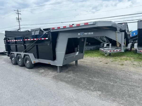 BWise 7 x 16 Gooseneck Tri-Axle Dump – Ultimate Dump Trailer - Image 5