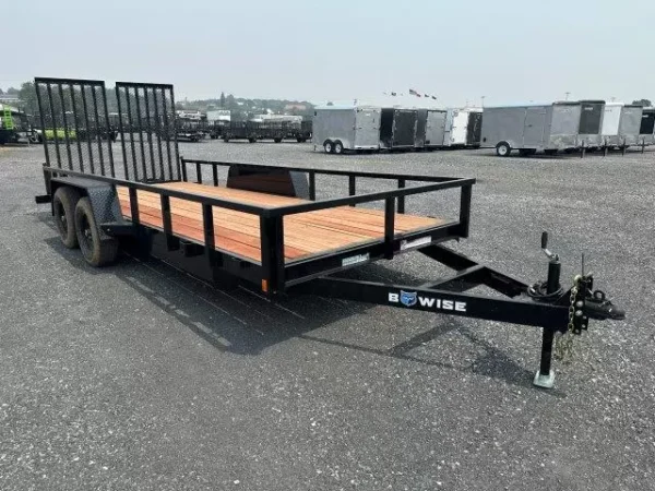 BWise 7 x 18 Equipment Trailer Split Landscape Ramp - Image 6