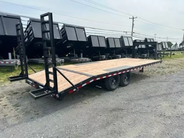BWise 8.5 x 24 Gooseneck Equipment Trailer Ladder Ramps - Image 4