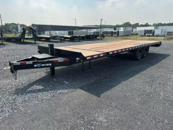 BWise 8 x 26 Deckover Equipment Trailer Split Tilt Deck - Image 2