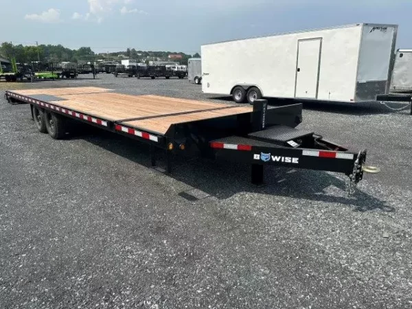 BWise 8 x 26 Deckover Equipment Trailer Split Tilt Deck
