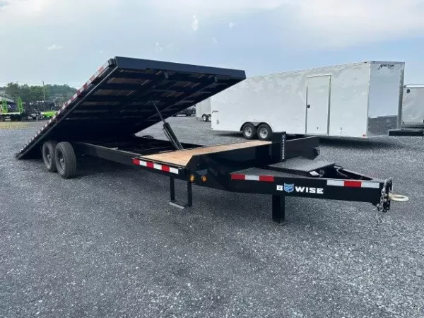 BWise 8 x 26 Deckover Equipment Trailer Split Tilt Deck - Image 6