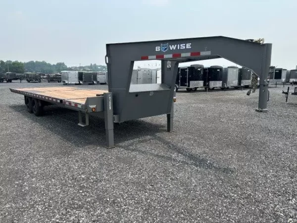 BWise 8 x 26 Gooseneck Deckover Equipment Trailer – Power Tilt - Image 8