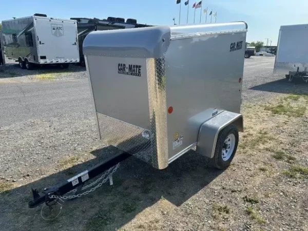 Car Mate 4 x 6 Enclosed Cargo Trailer Single Rear Door - Image 2