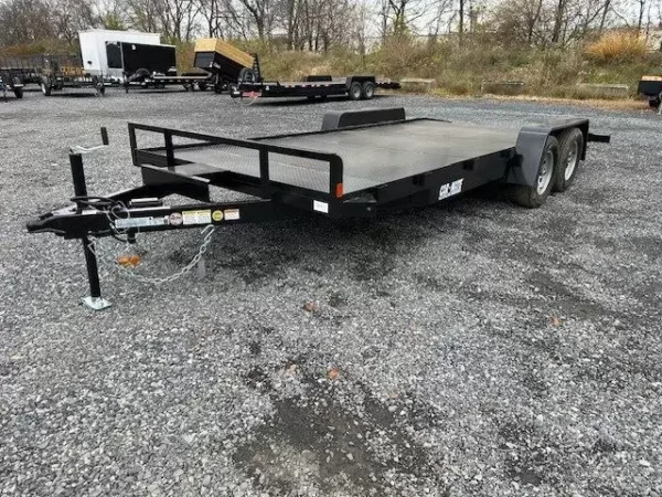 Car Mate 7 x 18 Open Car Trailer Full Steel Deck - Image 2