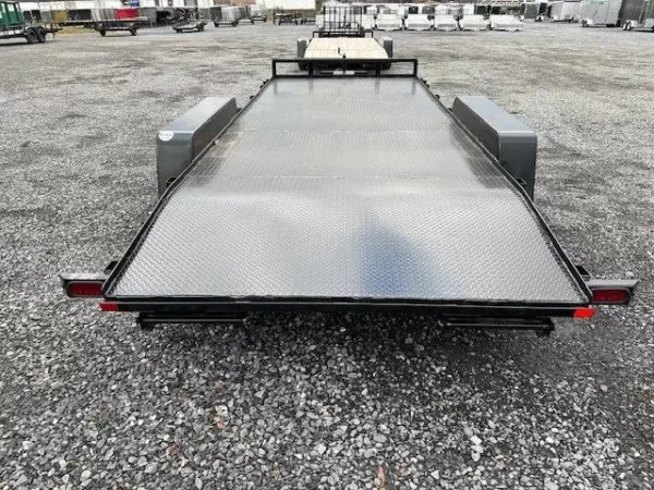 Car Mate 7 x 18 Open Car Trailer Full Steel Deck - Image 6