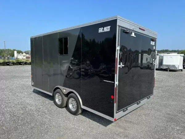 Car Mate 8.5 x 16 Enclosed V-Nose Cargo Trailer- A/C Unit - Image 9