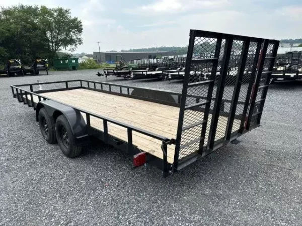 Carry-On 7 x 20 Landscape Utility Trailer – Rear Ramp Gate - Image 2