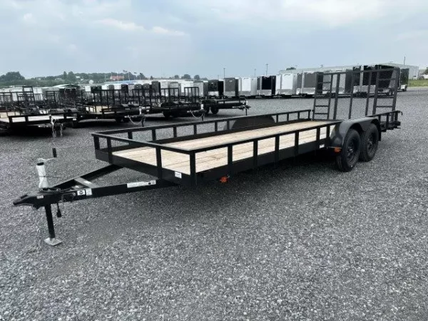 Carry-On 7 x 20 Landscape Utility Trailer – Rear Ramp Gate - Image 3
