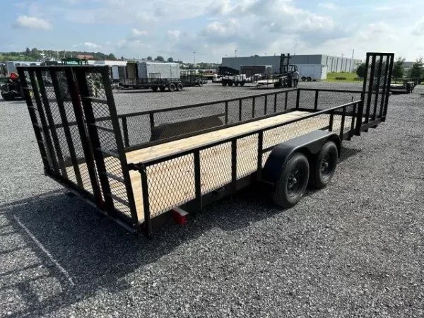 Carry-On 7 x 20 Landscape Utility Trailer – Mesh Sides & ATV Gate - Image 2