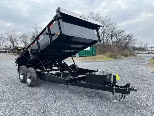 Premier 7 x 14 Low Profile Dump Trailer Combo Gate and Ramps