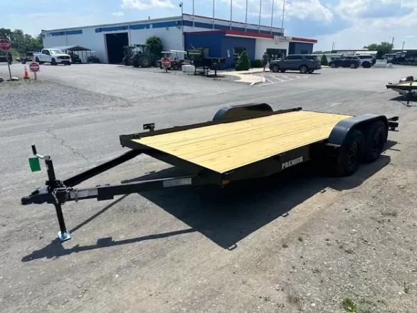 Premier 7 x 16 Open Wood Deck Car Trailer – Slide Out Ramps - Image 3