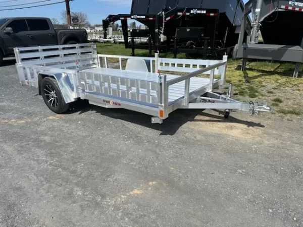 Sport Haven 7×12 Aluminum Utility Trailer – Side ATV Ramps