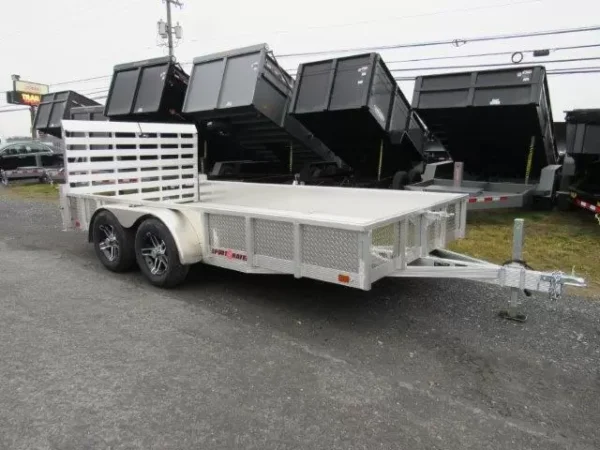 Sport Haven 7×14 Aluminum Landscape Trailer – Heavy Duty Ramp